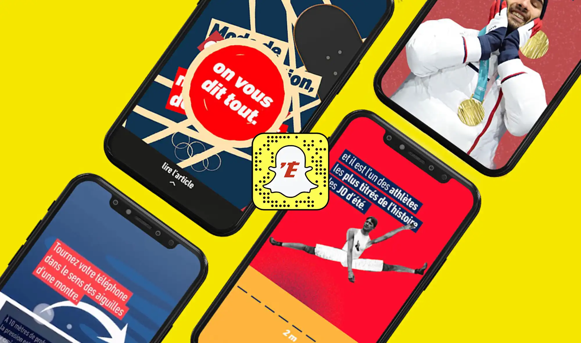 Snapchat Discover du journal l’Équipe - Story : conception et réalisation graphique