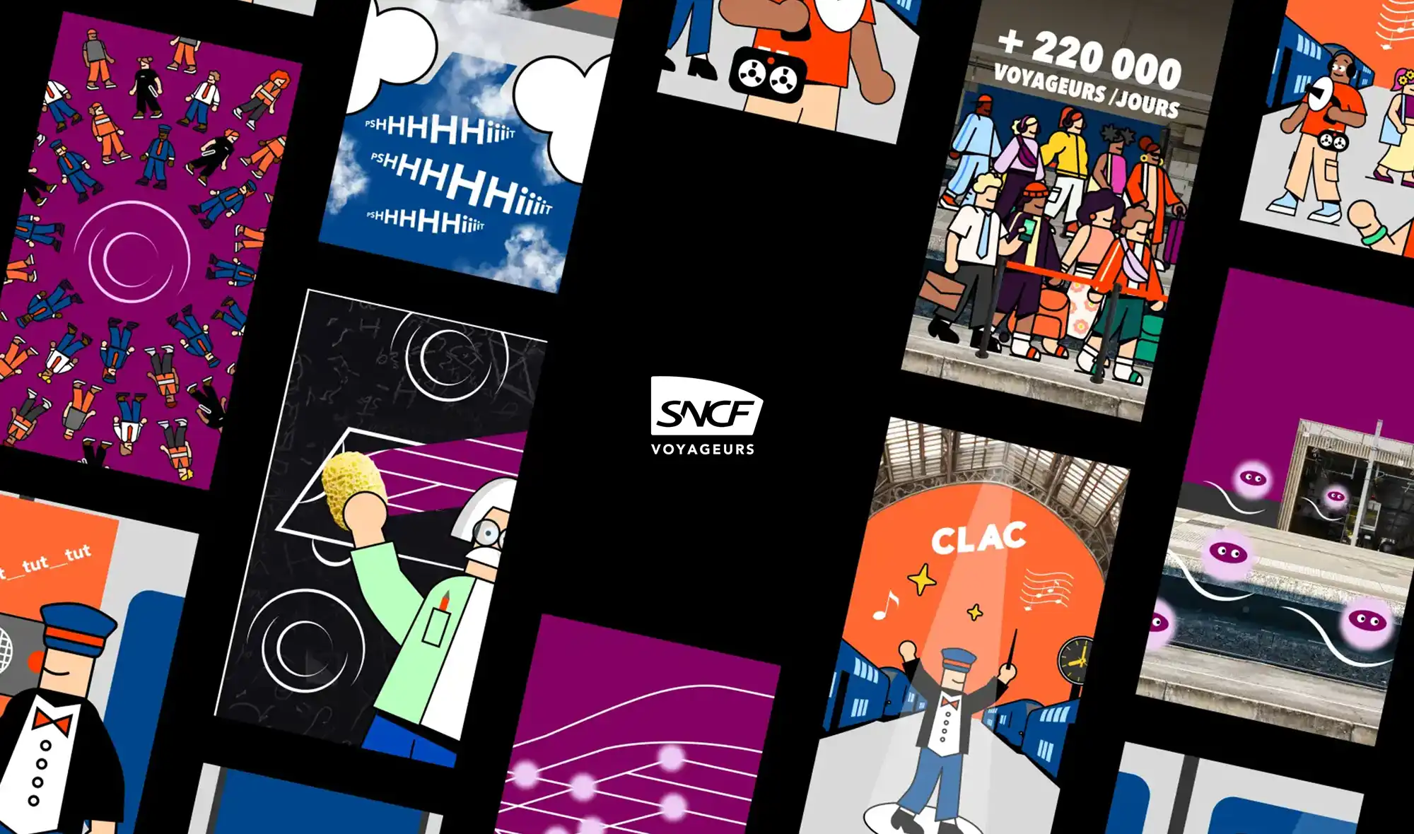 SNCF Questions voyageurs - Story : conception et réalisation graphique