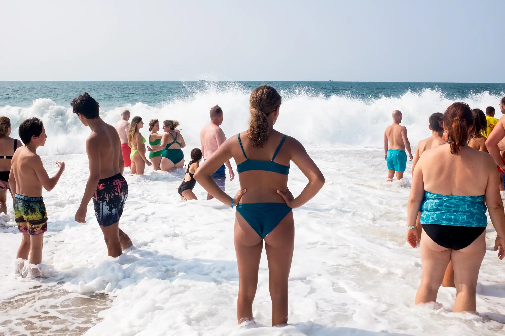 Tarnos - Série photo au bord des vagues agitées de la plage de Tarnos.