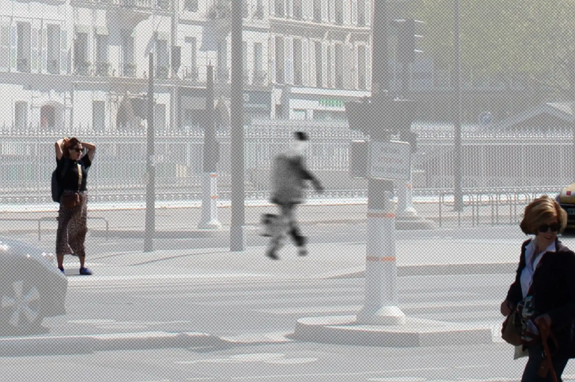 Montage photo avec la silhouette de l'époque