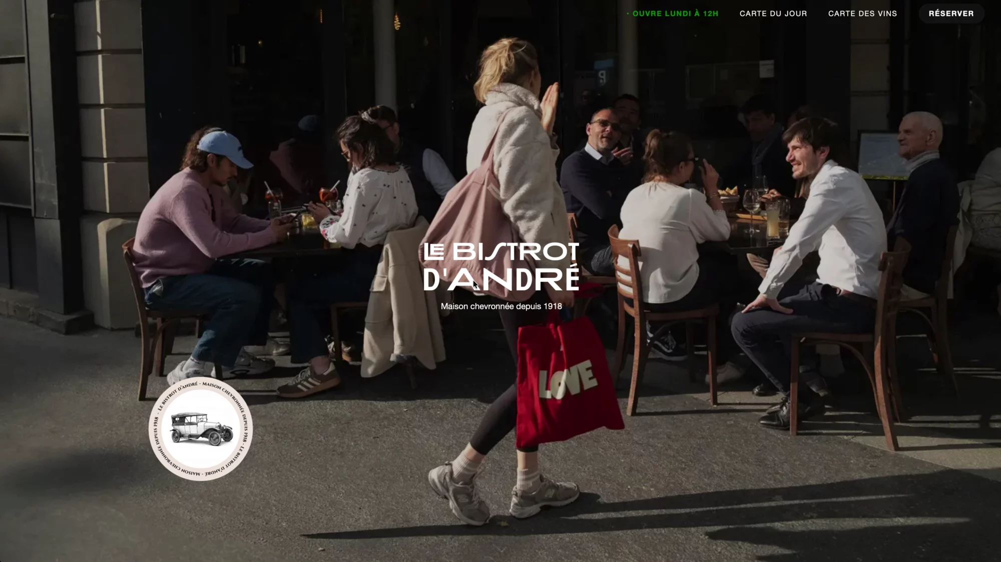 Bistrot d&rsquo;André - Conception et développement du site Web