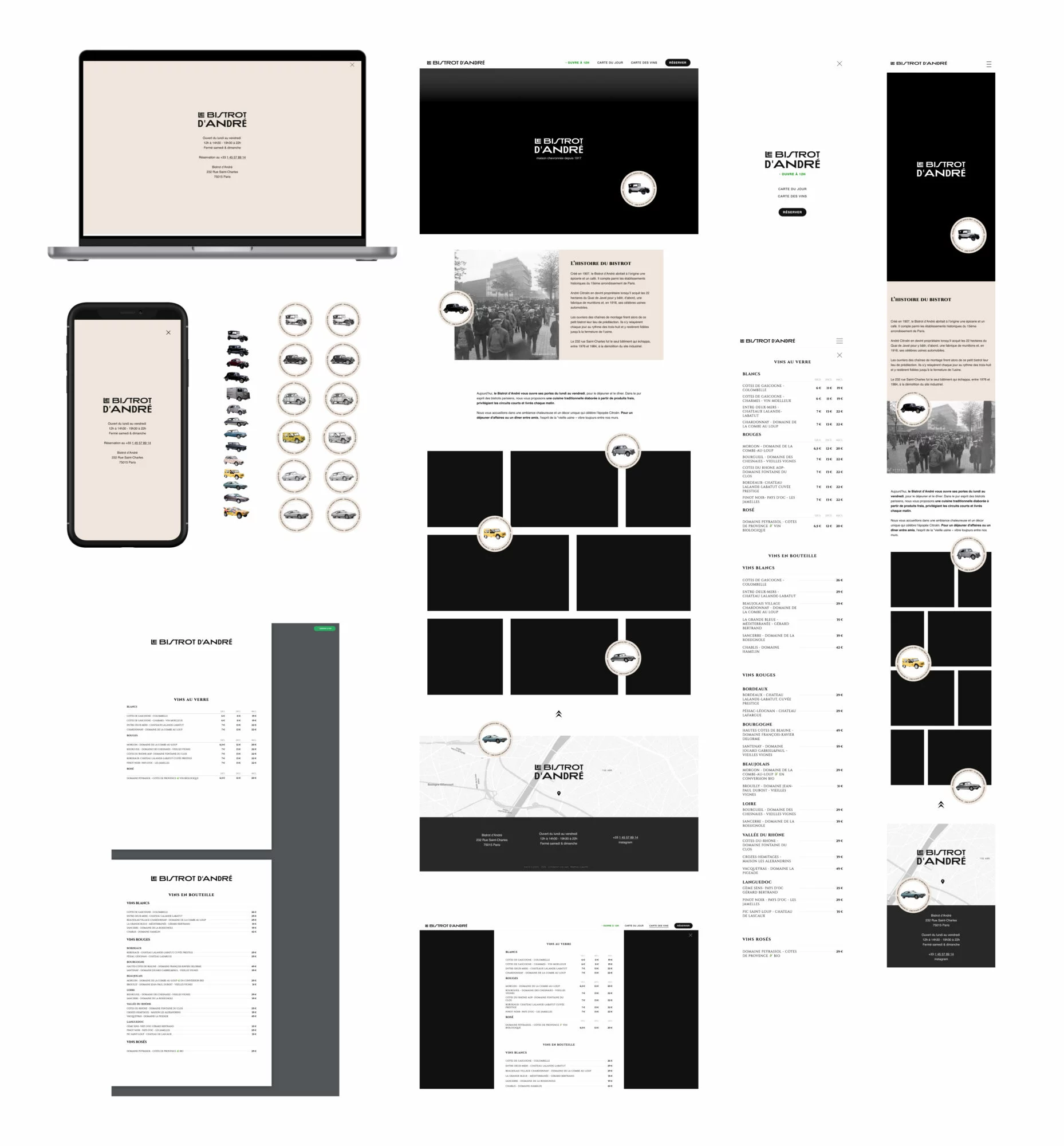  Bistrot d'André - Conception et développement du site Web (lien externe)